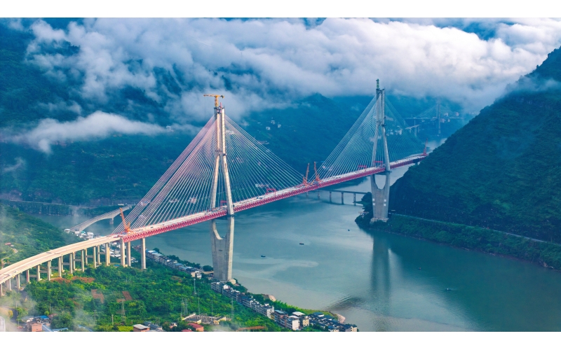 图片 云南绥江：新市金沙江特大桥合龙