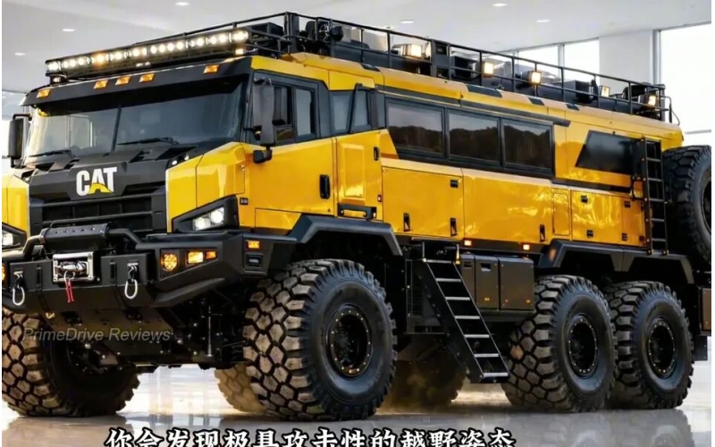 2027款卡特彼勒6&times;6远征房车：6&times;6全驱和工业底盘，不跟风的硬核豪华更有态度